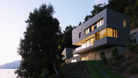 abendliche Außenansicht Haus EG