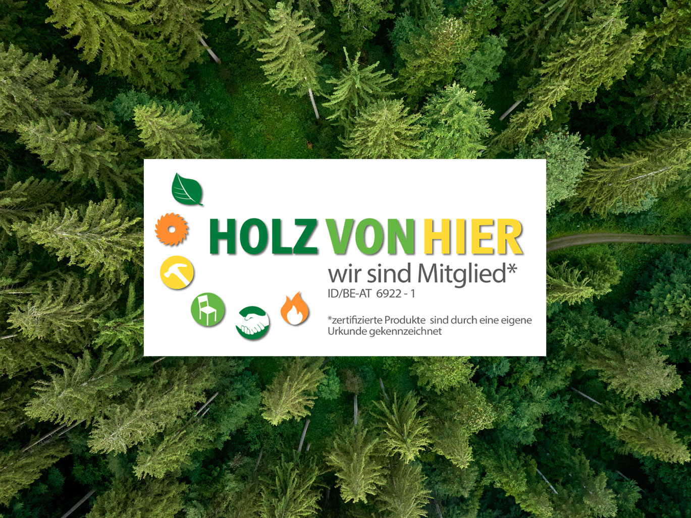 Umweltlabel Holz von hier aus der Region