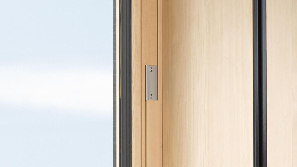 Nahaufnahme Scharnier Schwingfenster – Böhler Fenster