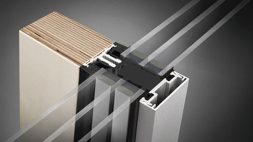 3D Rendering Pfosten-Riegel-Fassade – Böhler Fenster